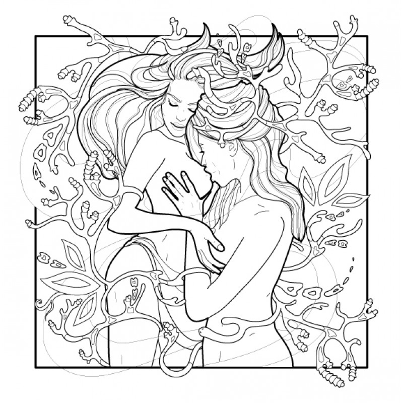 фото Розмальовка для дорослих       «Only girls»