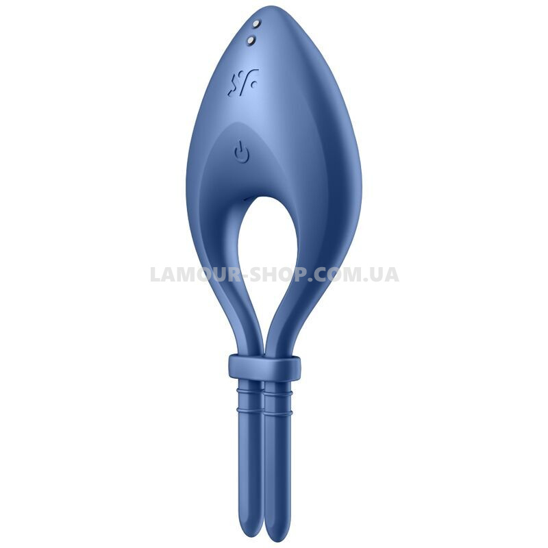 фото Эр смарт виброкольцо лассо с регулировкой размера Satisfyer Bullseye Blue