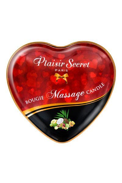 фото Масажна свічка сердечко Plaisirs Secrets Exotic Fruits 35 мл