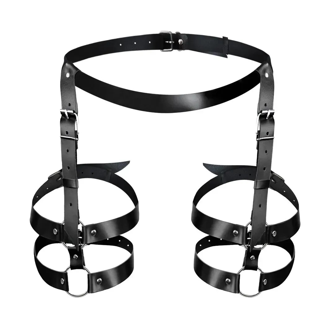 фото Гартери  Art of Sex - Melani Leather garters, Чорні XS-M