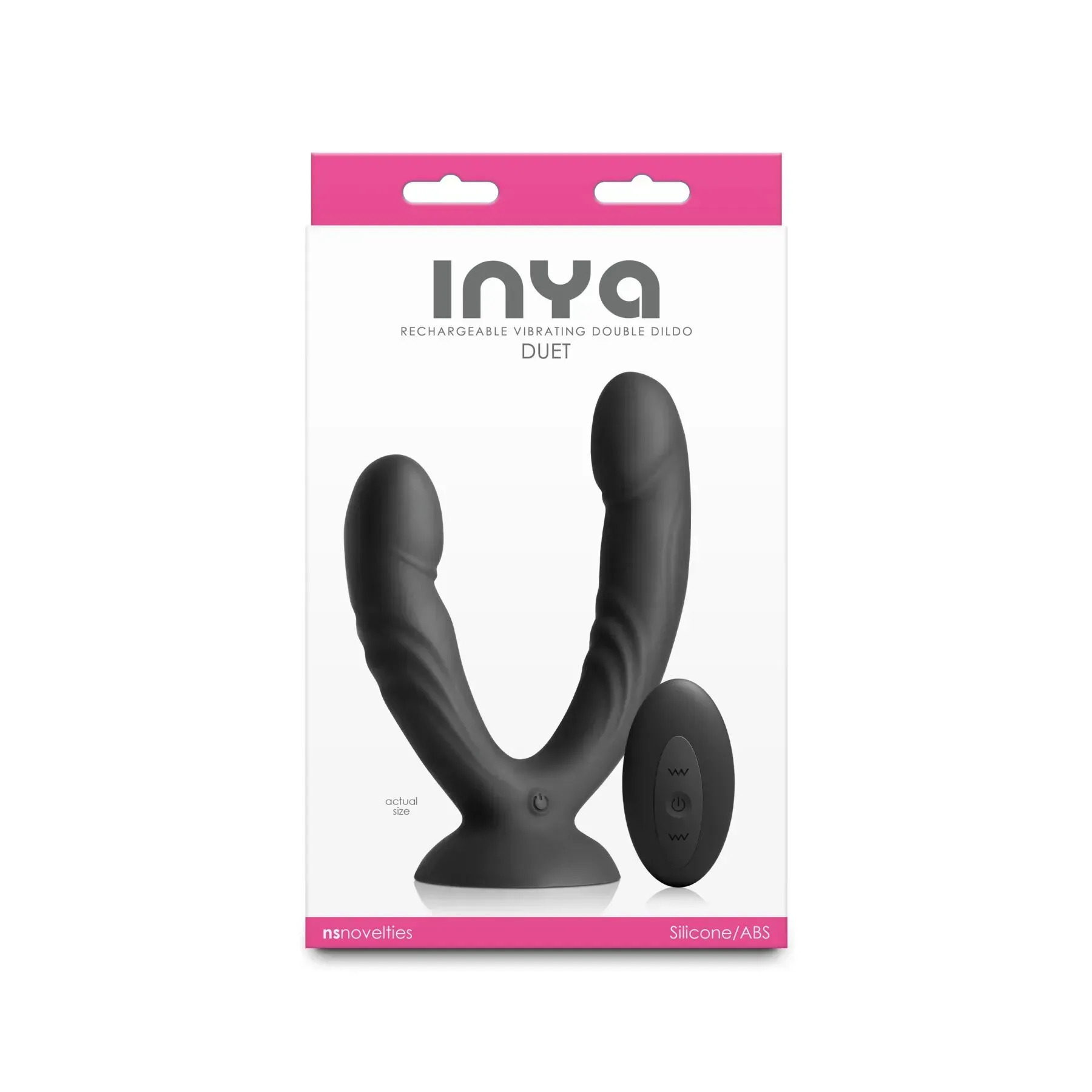 фото Подвійний ділдо з вібрацією NS Novelties INYA - Duet - Black