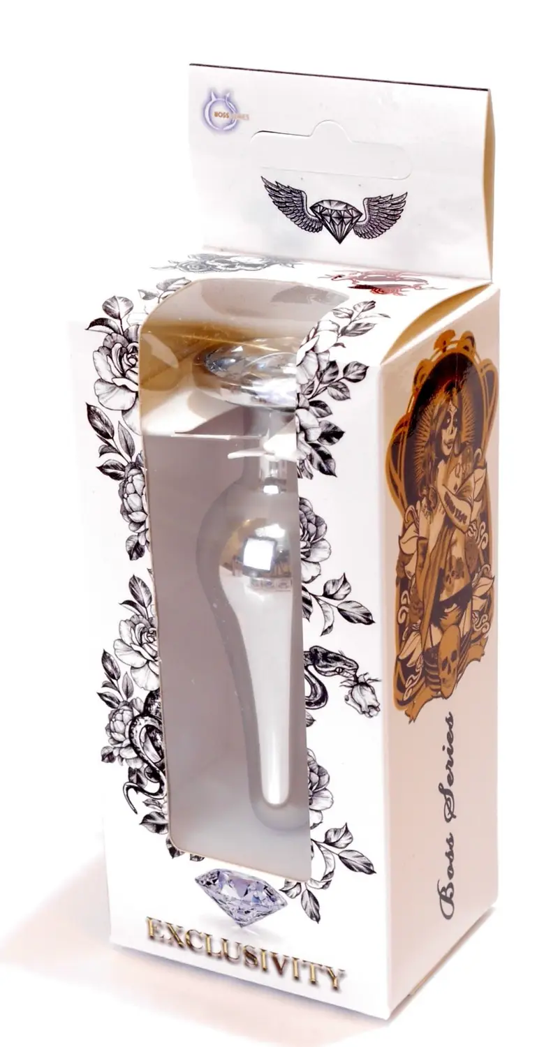 фото Анальна пробка Boss Series - Jewellery Silver BUTT PLUG Clear