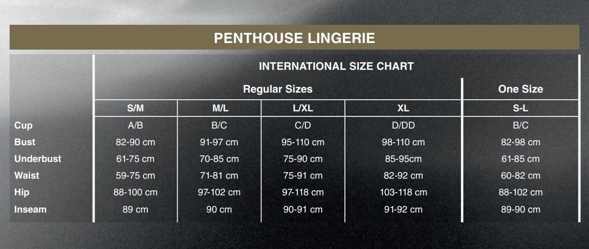 фото Боді Penthouse - All the way Black S-L