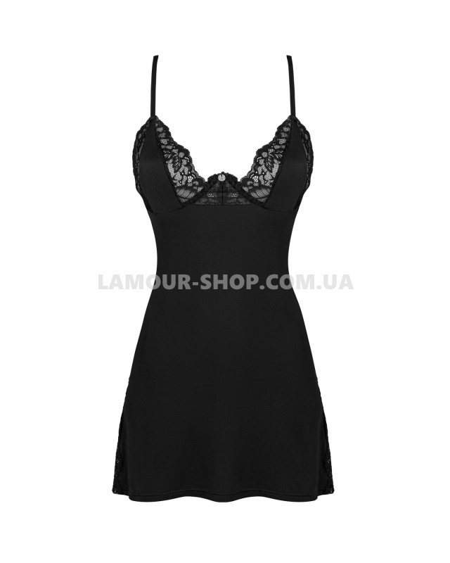 Obsessive Сорочка Obsessive Bellastia chemise & thong M/L фото фото Сорочка Obsessive Bellastia chemise & thong M/L