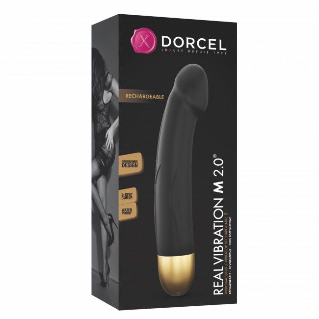 фото Вібратор Dorcel Real Vibration M Gold 2.0, діам 3,7см, для точки G