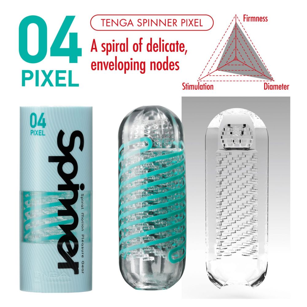 фото Мастурбатор Tenga Spinner Pixel пружною стимулювальною спіраллю всередині