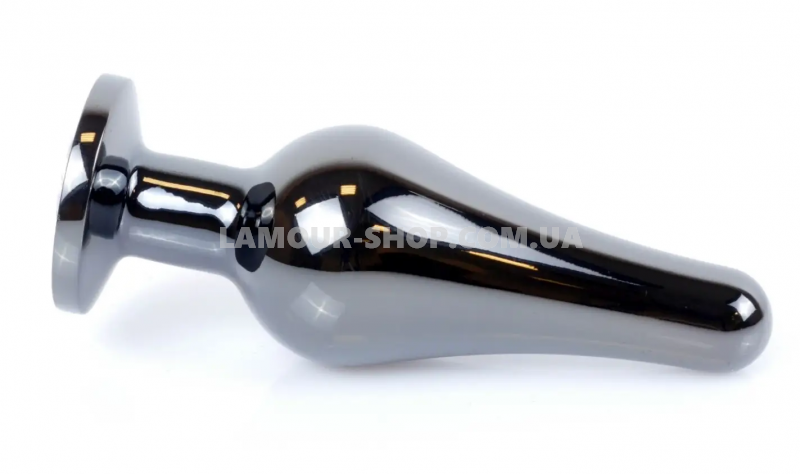 фото Анальна пробка Boss Series - Jewellery Dark Silver BUTT PLUG Red