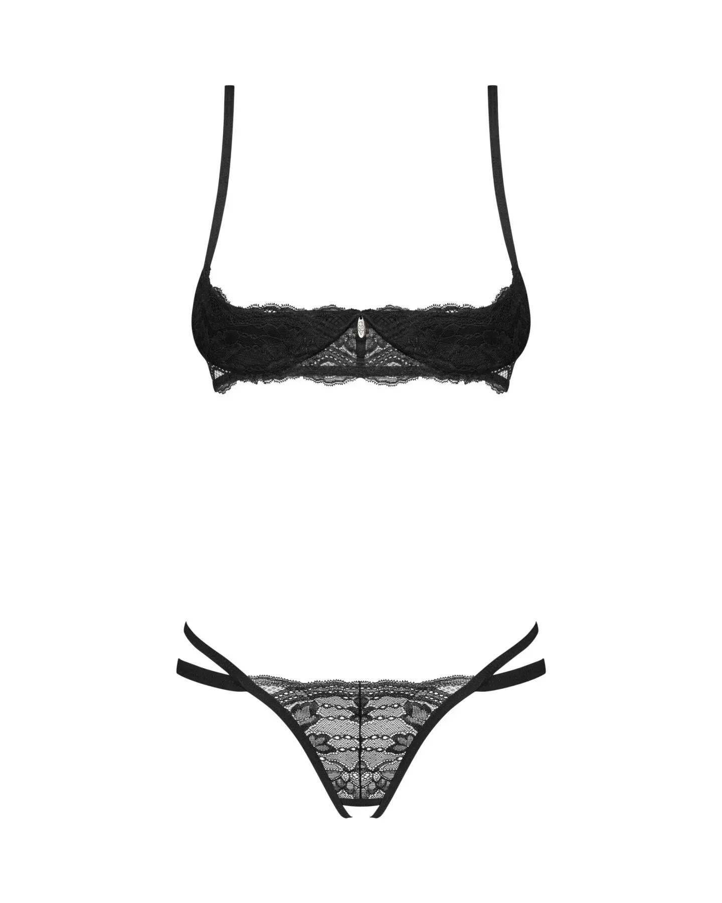 фото Комплект  Obsessive Nutris 2-pcs crotchless set M/L