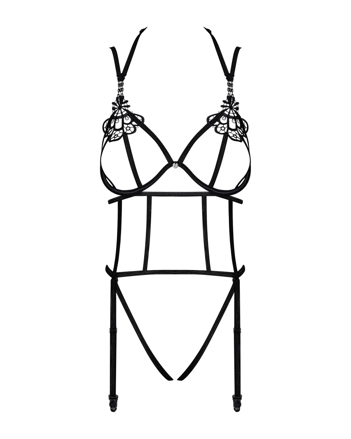 фото Портупея Obsessive Badossa crotchless teddy S/M