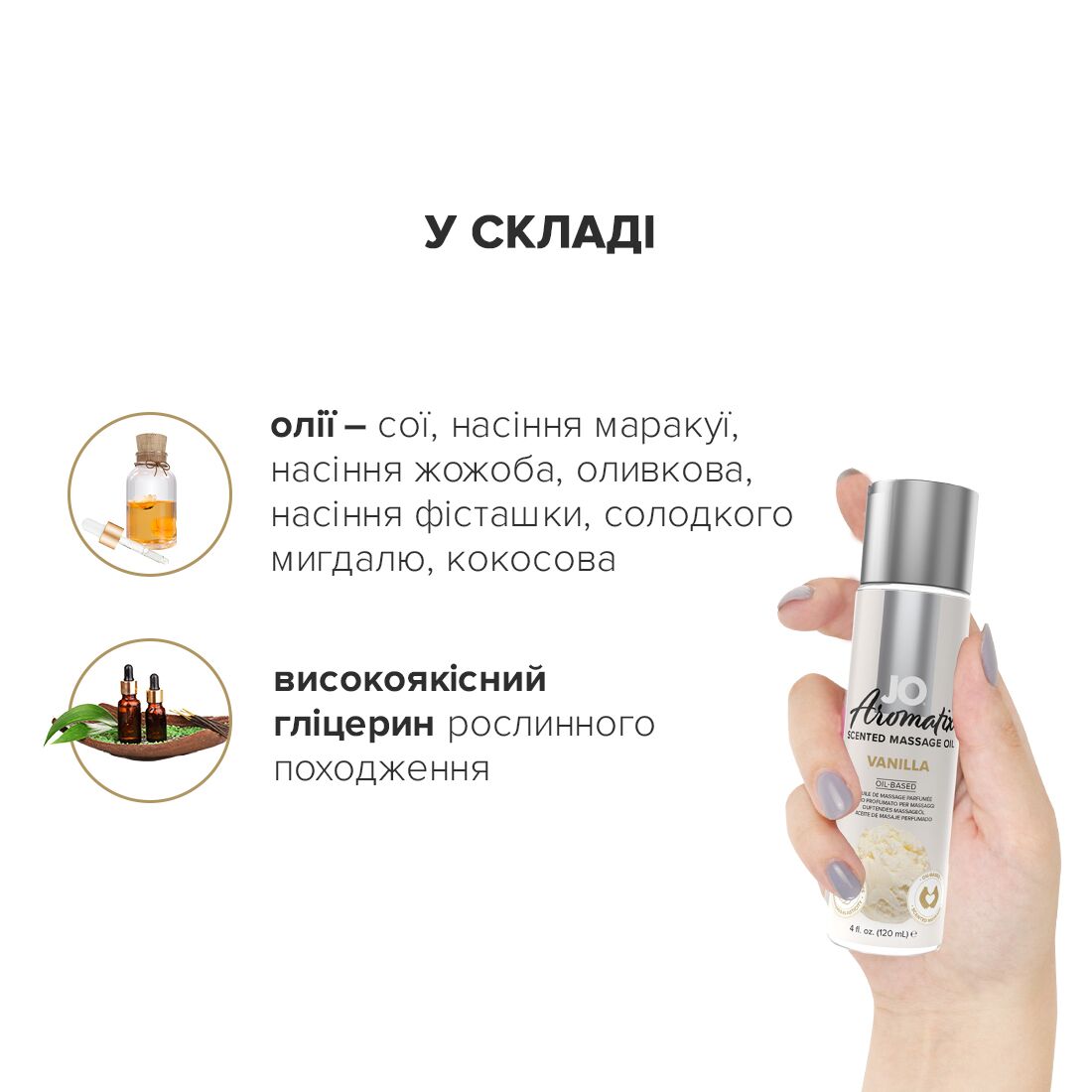 фото Масажна олія System JO Aromatix - Massage Oil - Vanilla 120 мл