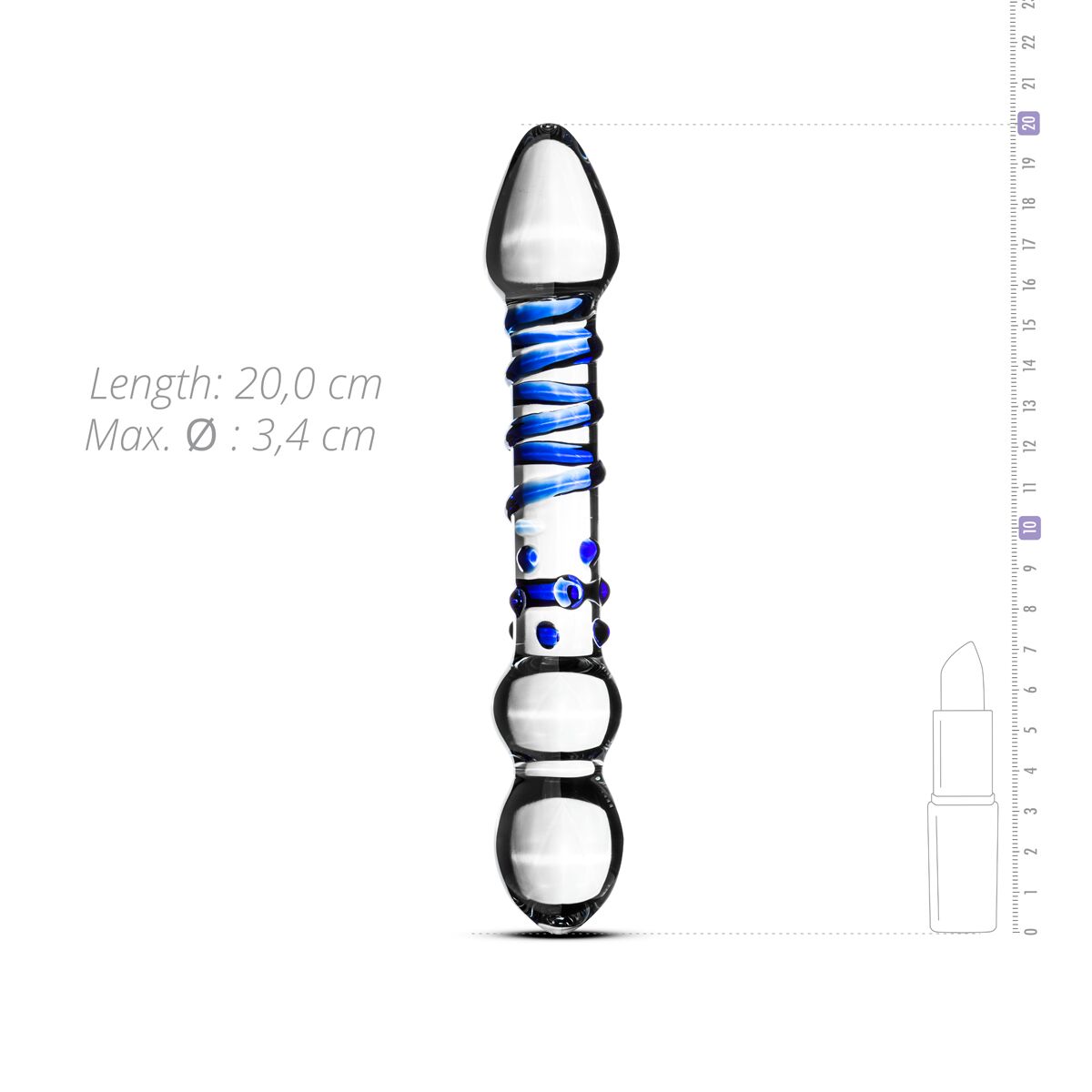 фото Скляний ділдо Gildo Glass Dildo No. 21