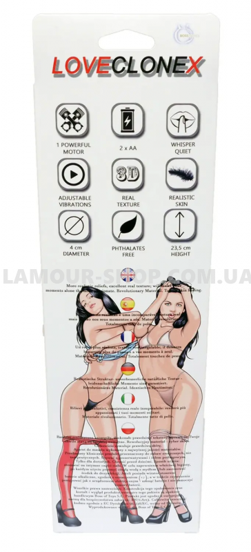 фото Вібратор Boss Series - Eros Loveclonex 8"