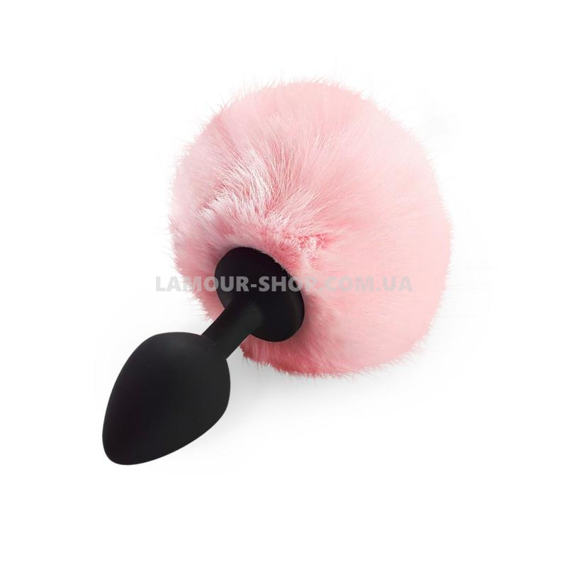 фото Анальна пробка М Art of Sex - Silicone Bunny Tails Butt plug Pink, діаметр