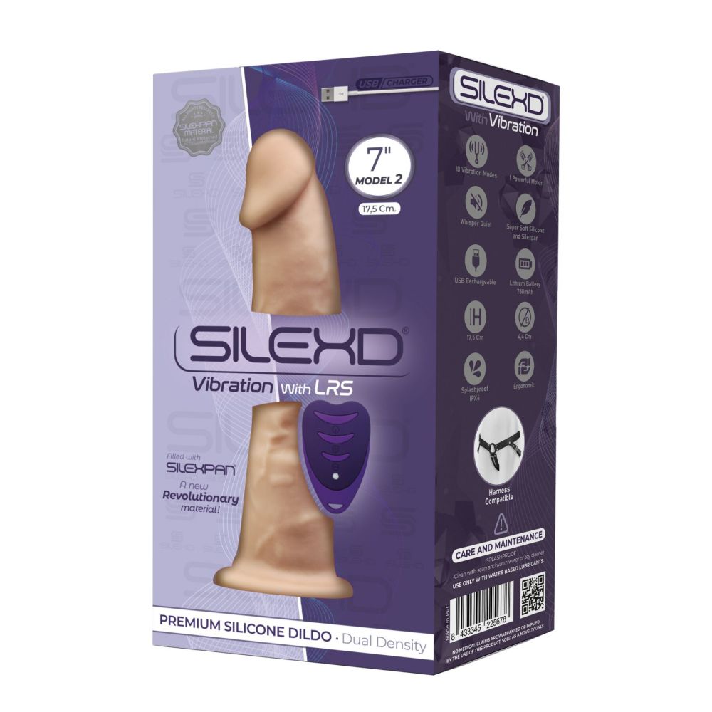фото Фалоімітатор з вібрацією SilexD Henry Vibro Flesh (MODEL 2 size 7in) + LRS