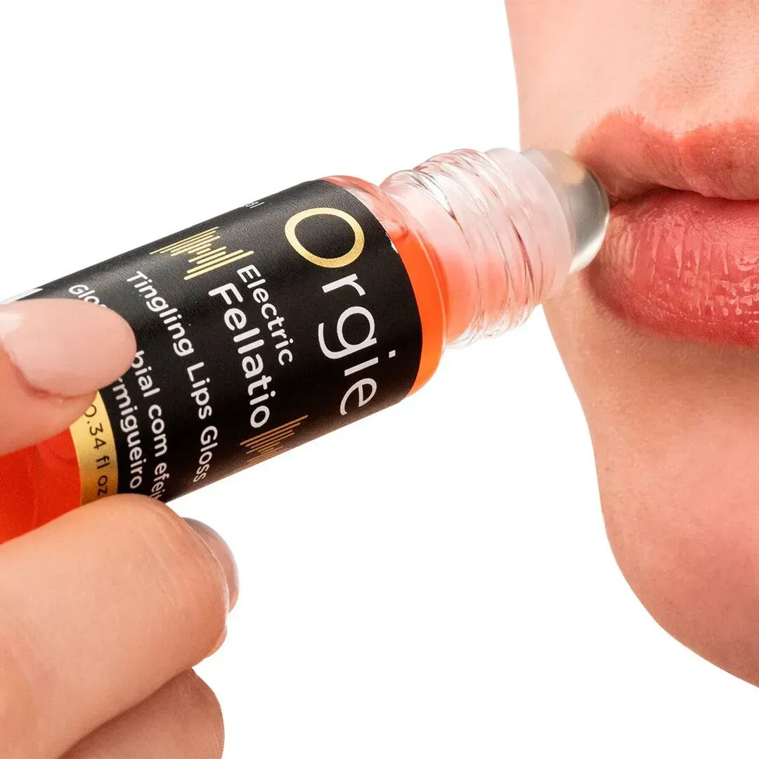 фото Блиск для губ  з ефектом вібрації Orgie Electric Fellatio Lips Gloss, 10 мл