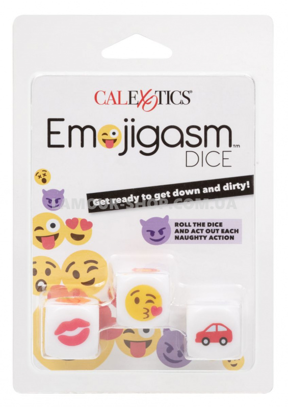 California Exotic Novelties Игровые кубики Emojigasm Dice фото фото Игровые кубики Emojigasm Dice