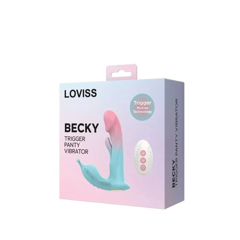 фото Вібратор Loviss Becky Trigger Panty Vibrator, носимий, вібрація + манливий рух, пульт