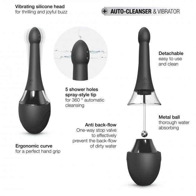 фото Автоматичний анальний душ-вібратор Dorcel Douche Mate Pro