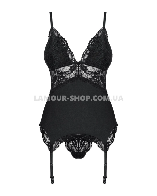 фото Корсет  Obsessive 810-COR-1 corset & thong black S/M