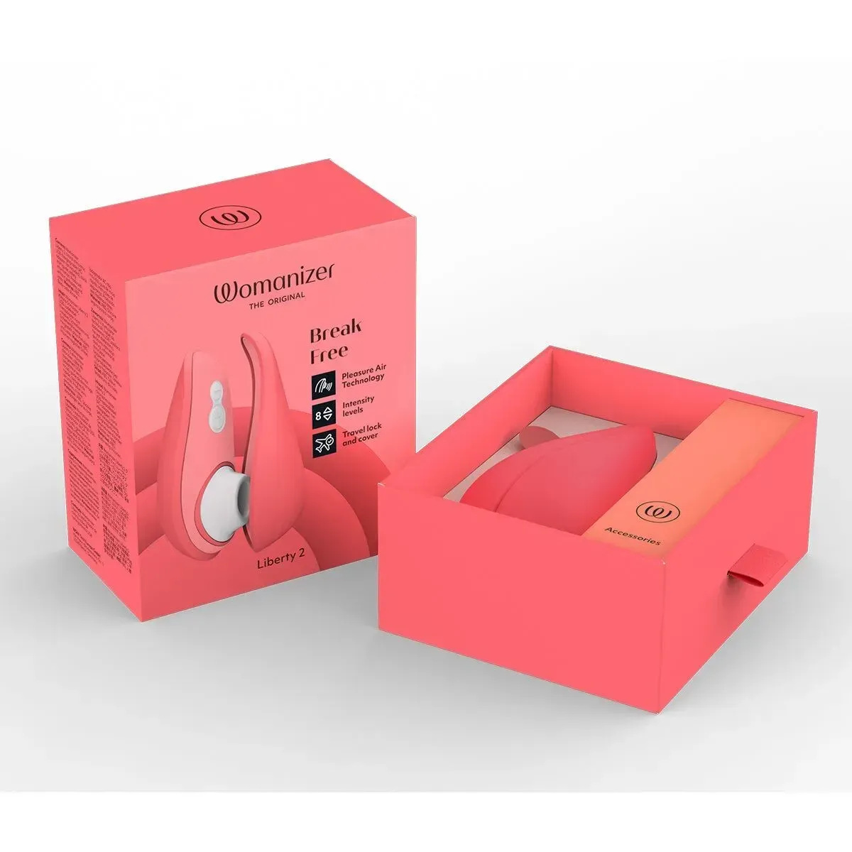 фото Вакуумний кліторальний стимулятор Womanizer Liberty 2 Vibrant Rose, 8 режимів