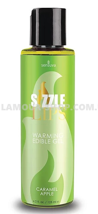 фото Зігріваючий масажний гель Sensuva - Sizzle Lips Caramel Apple (125 мл)