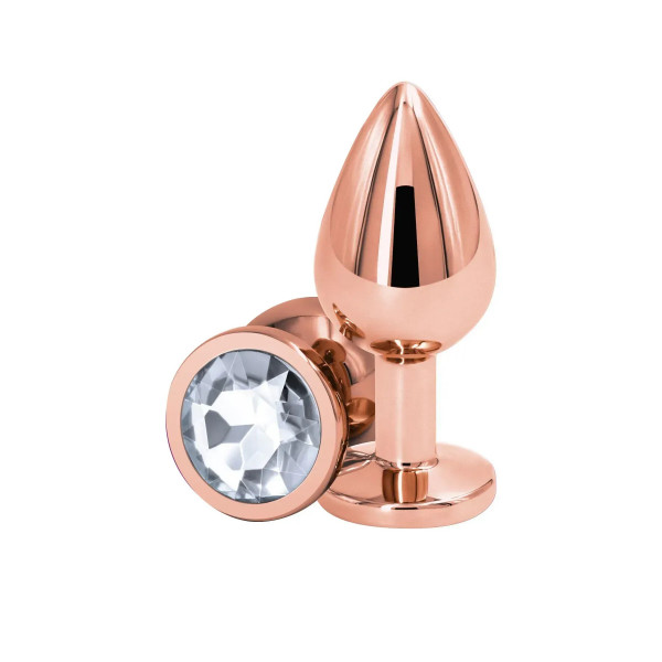 Анальна пробка  NS Novelties Rear Assets - Rose Gold - Medium - Clear