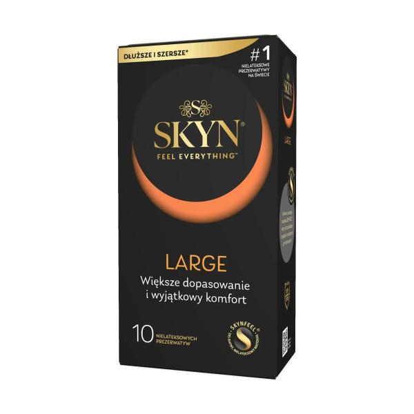 Безлатексні преміум-презервативи SKYN Large 10 шт, збільшений розмір