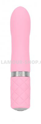 Вібратор PILLOW TALK - Flirty Pink з кристалом Сваровські, гнучка голівка