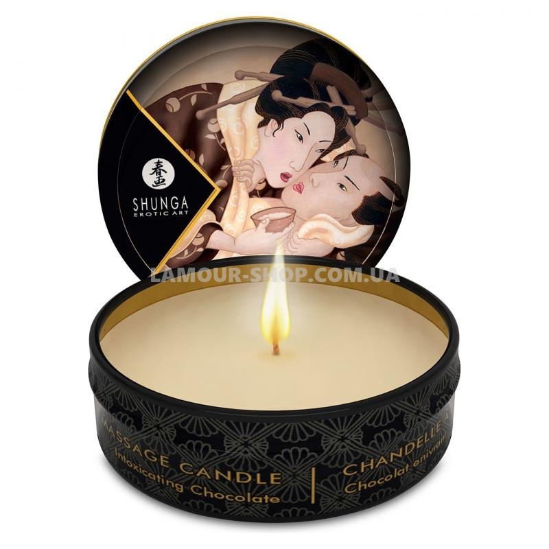 фото Масажна свічка Shunga Mini Massage Candle - Intoxicating Chocolate (30 мл)