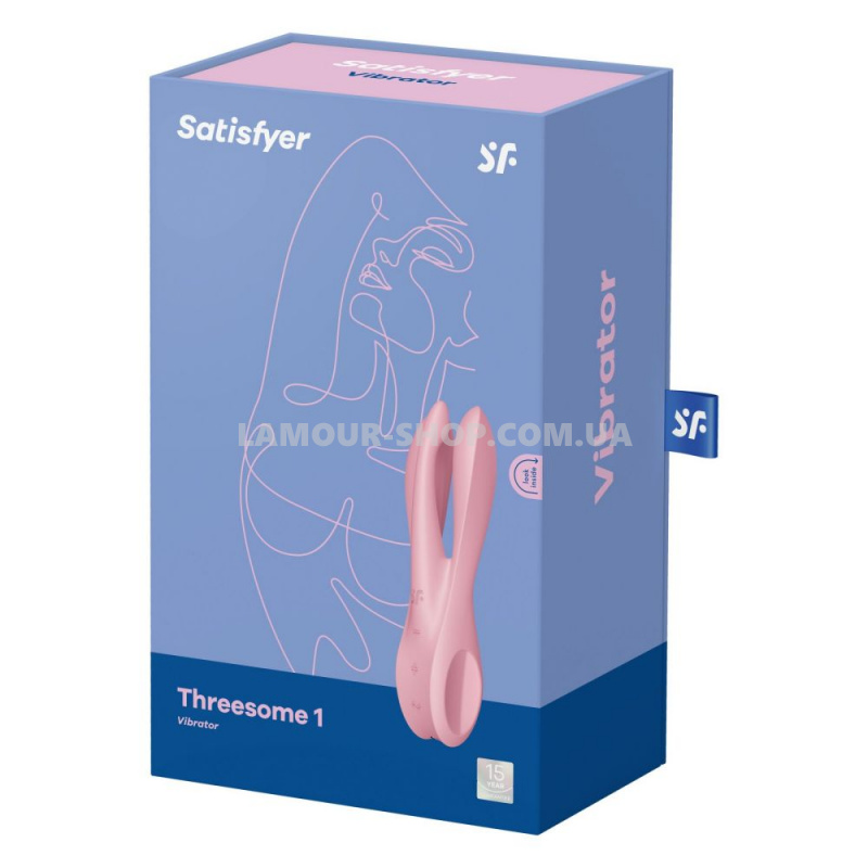 Satisfyer Кліторальний вібратор Satisfyer Threesome 1 Pink фото фото Кліторальний вібратор Satisfyer Threesome 1 Pink