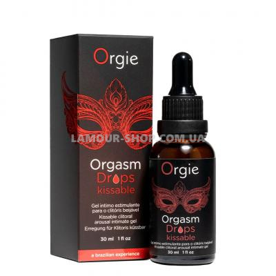 Краплі для клітора Orgie Orgasm Drops Kissable, 30 мл, тепло-холод Краплі для клітора Orgie Orgasm Drops Kissable, 30 мл, тепло-холод