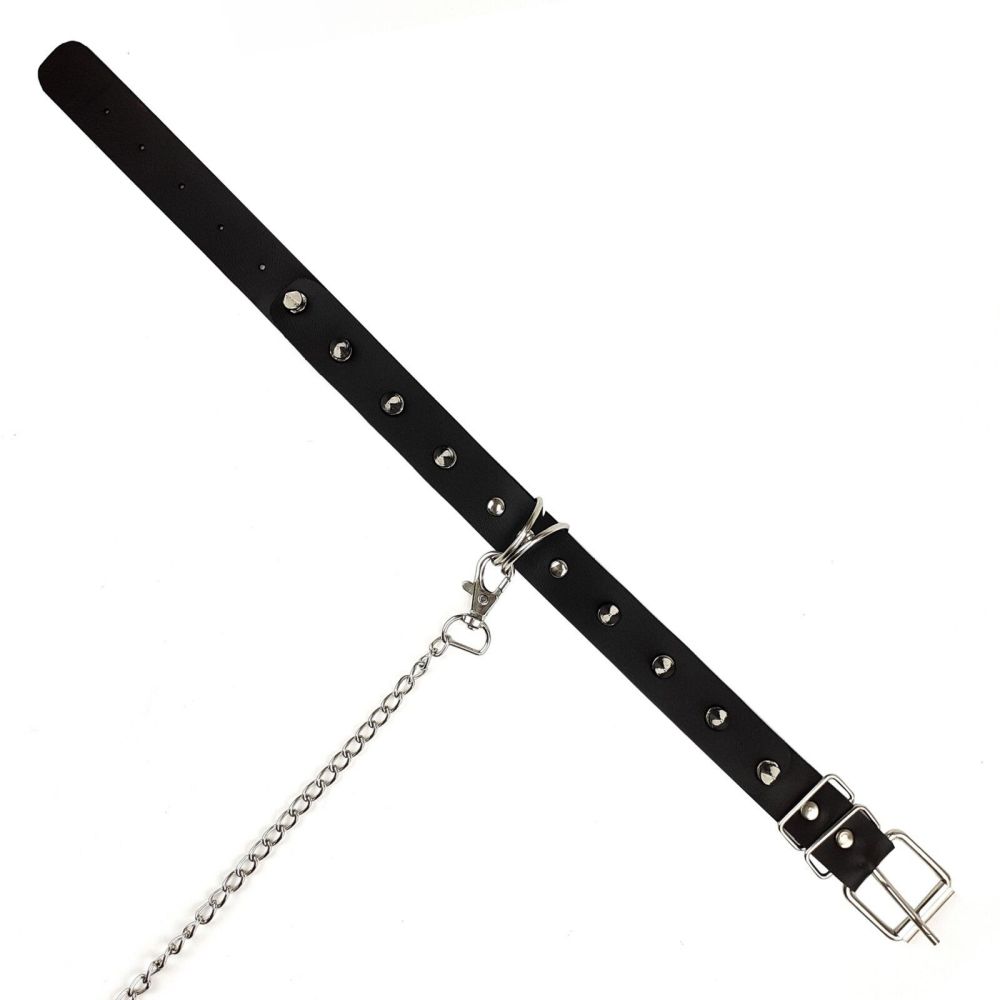 фото Ошейник с шипами и поводком Art of Sex - Collar Spikes and Leash