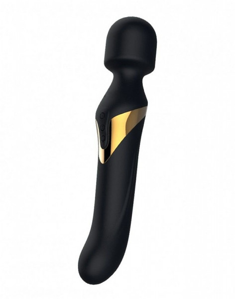 Вібромасажер 2в1 Dorcel Dual Orgasms Gold класичний масажер і вібратор з перлиннами