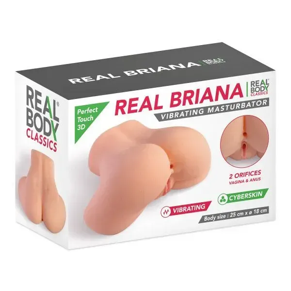 фото Мастурбатор-півторс з вібрацією Real Body Real Briana, 25х18 см