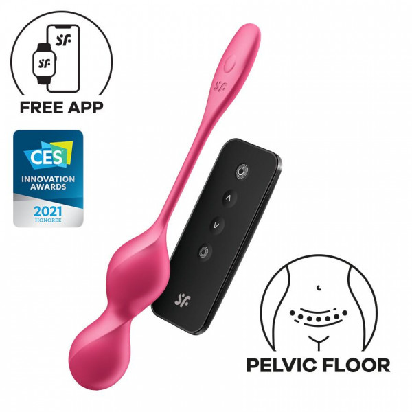 Вагінальні смарт-кульки Satisfyer Love Birds 2 Connect App Red, 86 г