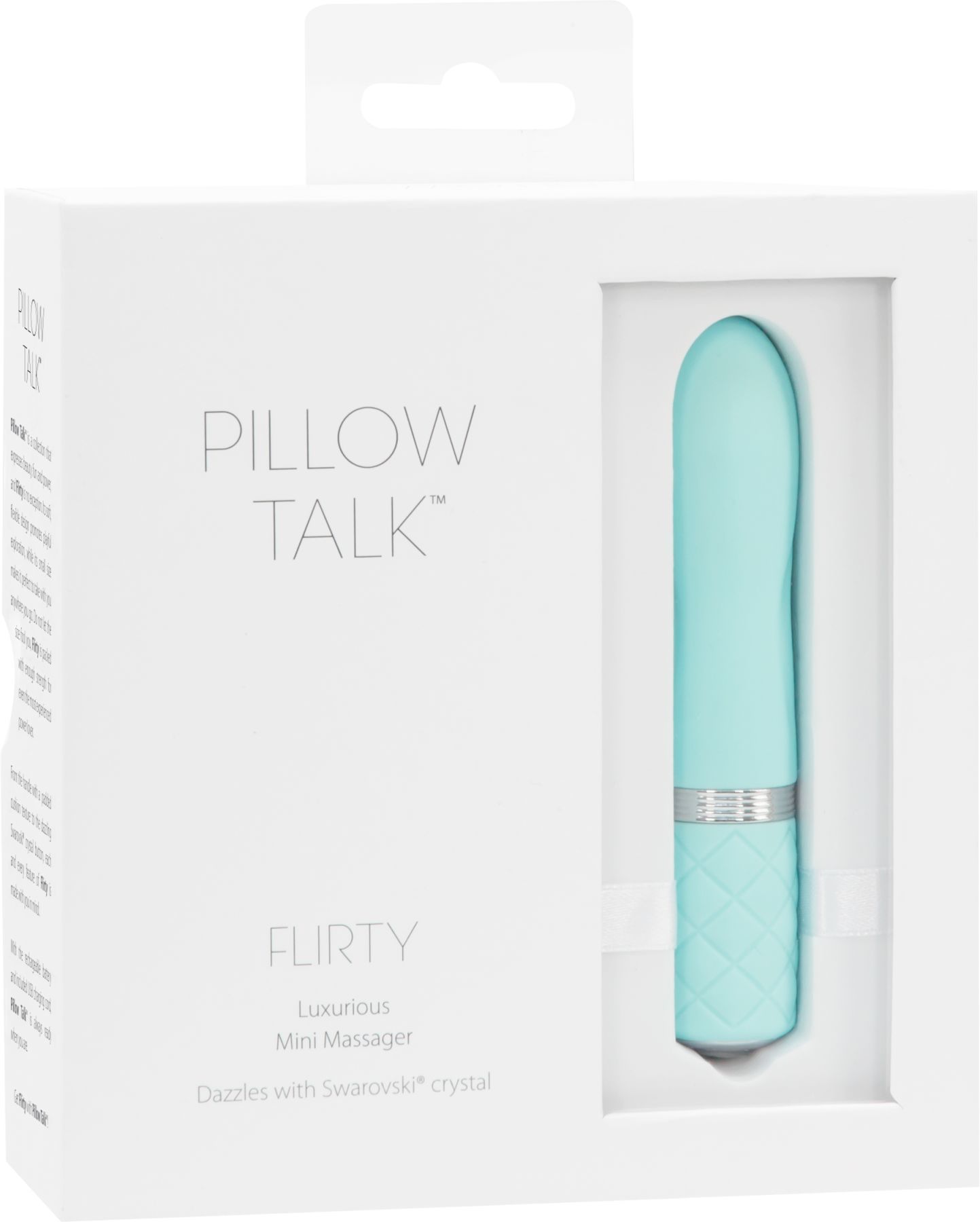 фото Вібратор PILLOW TALK - Flirty Teal із кристалом Сваровськи, гнучка головка