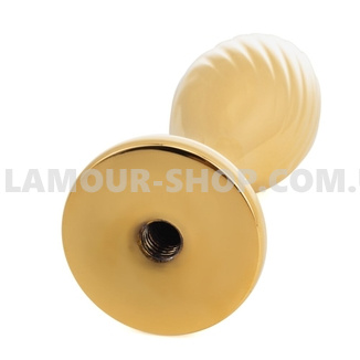 фото Анальна пробка  Кролячий хвіст LOCKINK SEVANDA White Bunny-Tail Anal Pear-sha