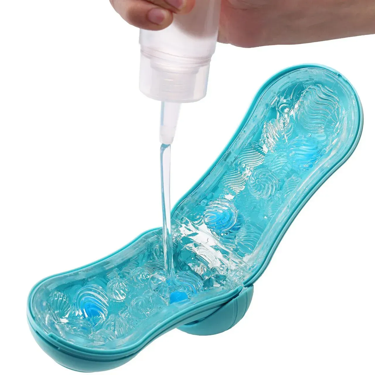 фото Мастурбатор Tenga Flip Orb — Ocean Blue, з можливістю зміни тиску та кульками