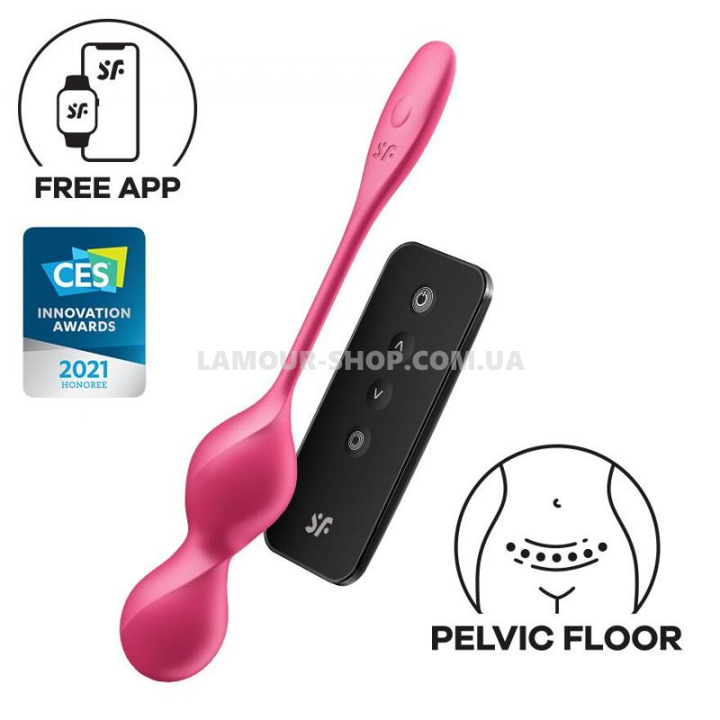 фото Вагінальні смарт-кульки Satisfyer Love Birds 2 Connect App Red, 86 г