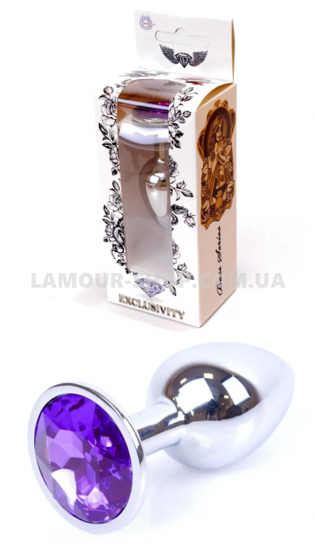 фото Анальна пробка Boss Series - Jewellery Silver PLUG Purple S