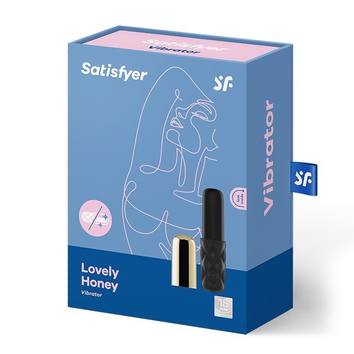фото Потужний міні-вібратор Satisfyer Mini Lovely Honey Gold зі знімним ковпачком