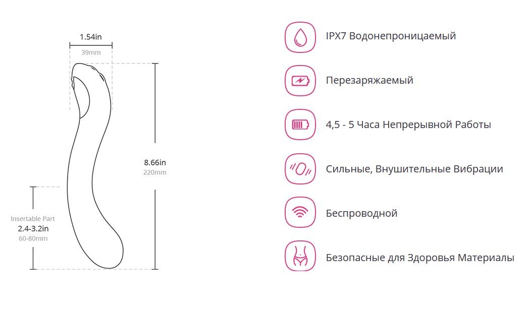 фото Осцилюючий смарт вібратор для точки G Lovense Osci 2