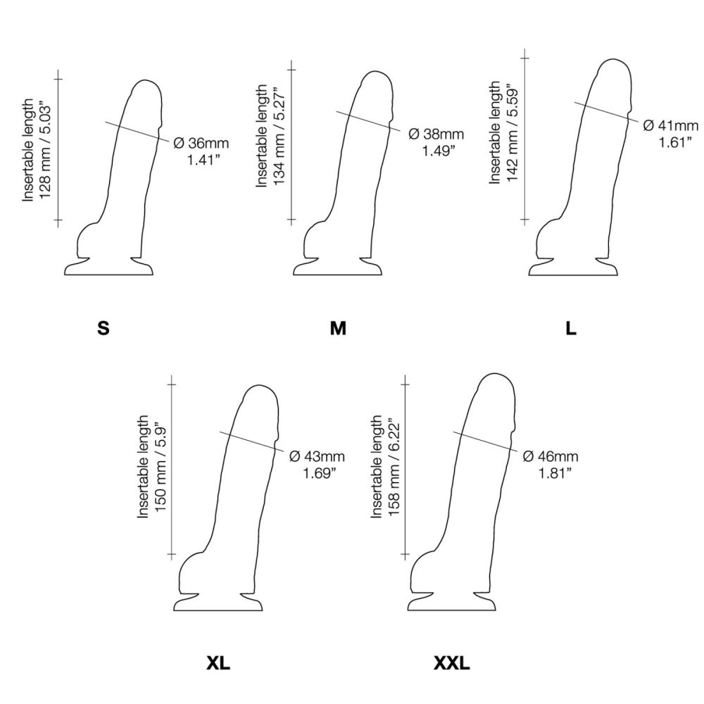 фото Реалістичний фалоімітатор Strap-On-Me Sliding Skin Realistic Dildo Vanille - M