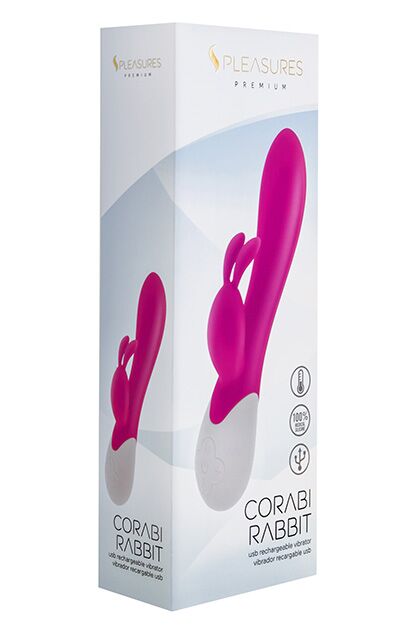 фото Вібратор-кролик S Pleasures Premium Corabi Rabbit, вушка для клітора, 16 реж
