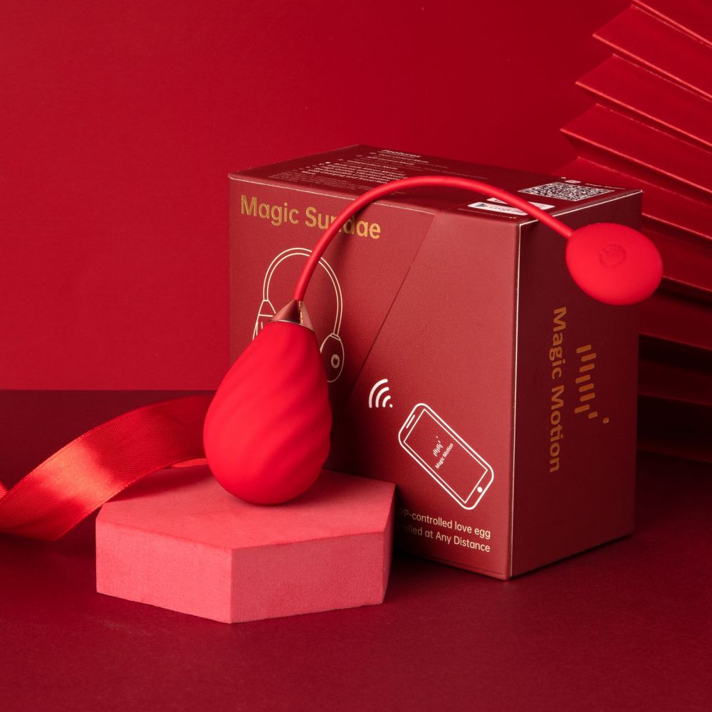 фото Смарт-віброяйце Magic Motion Sundae Red