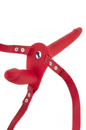фото Подвійний страпон з вібрацією Fetish Tentation Vibrating Strap-On with Double Dildo 