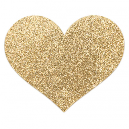 фото Пестіс - стикини Bijoux Indiscrets - Flash Heart Gold, наклейки на соски