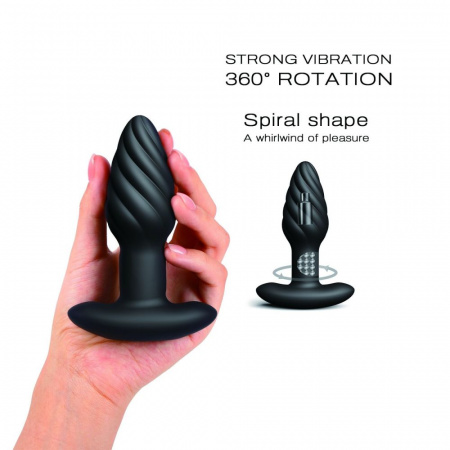 фото Анальна пробка з перлинним масажем Dorcel Spin Plug, макс. діам. 3,8 см,