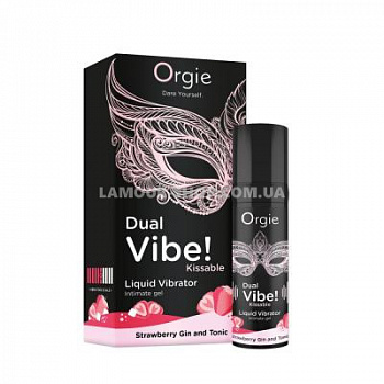 Рідкий вібратор Orgie Dual Vibe! Strawberry Gin & Tonic Kissable 