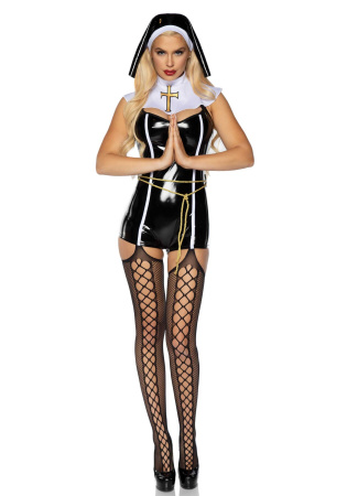 фото Ролевой костюм Leg Avenue Vinyl Sinful Sister S Black